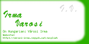 irma varosi business card